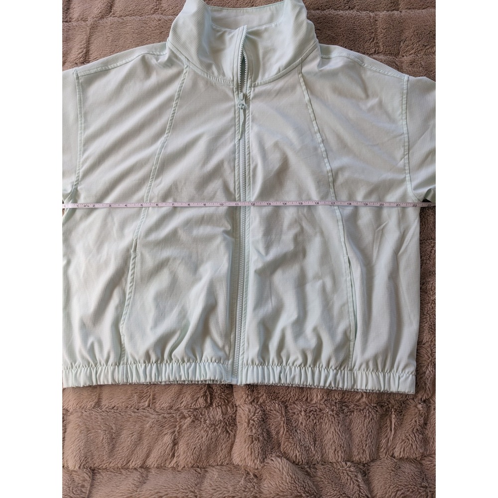Zella Womens Mint Green‎ Ripstop Full Zip Athletic Jacket Mock Neck L - Picture 6 of 8